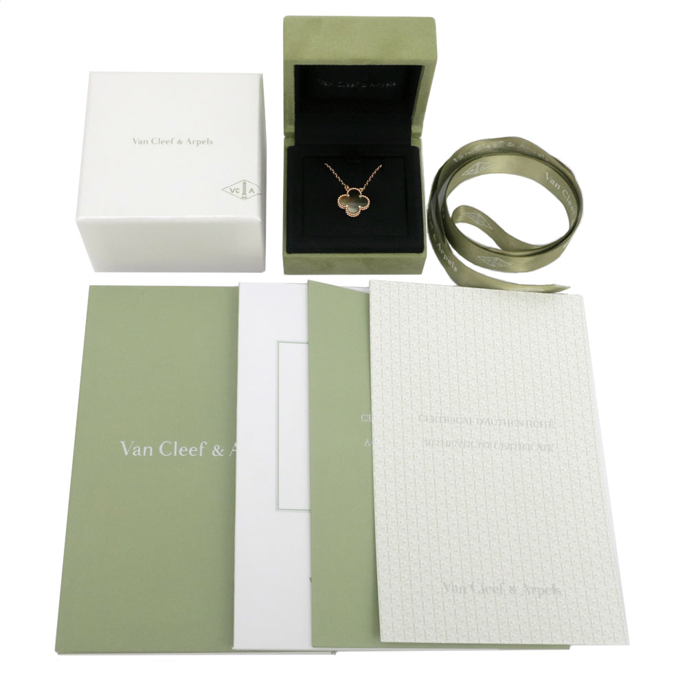 VAN CLEEF &amp; ARPELS Van Cleef &amp; Arpels vint Alhambra necklace 750PG K18 pink g grmaker  pearl jewelry new product unused]