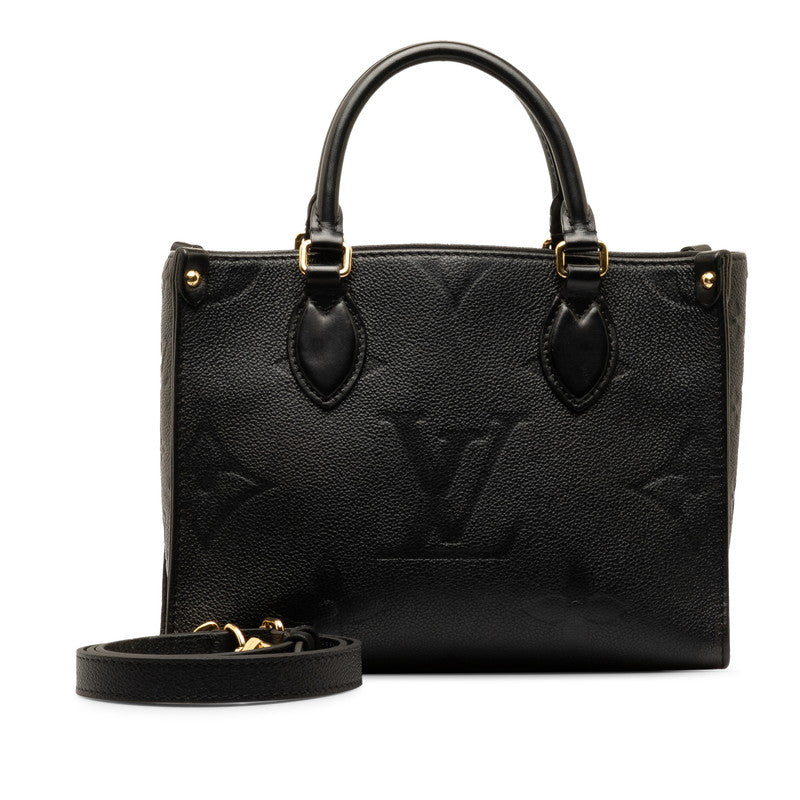 Louis Vuitton Monogram On The Gor PM Handbag Shoulder Bag 2WAY M45653 Noir Black  Leather  Louis Vuitton