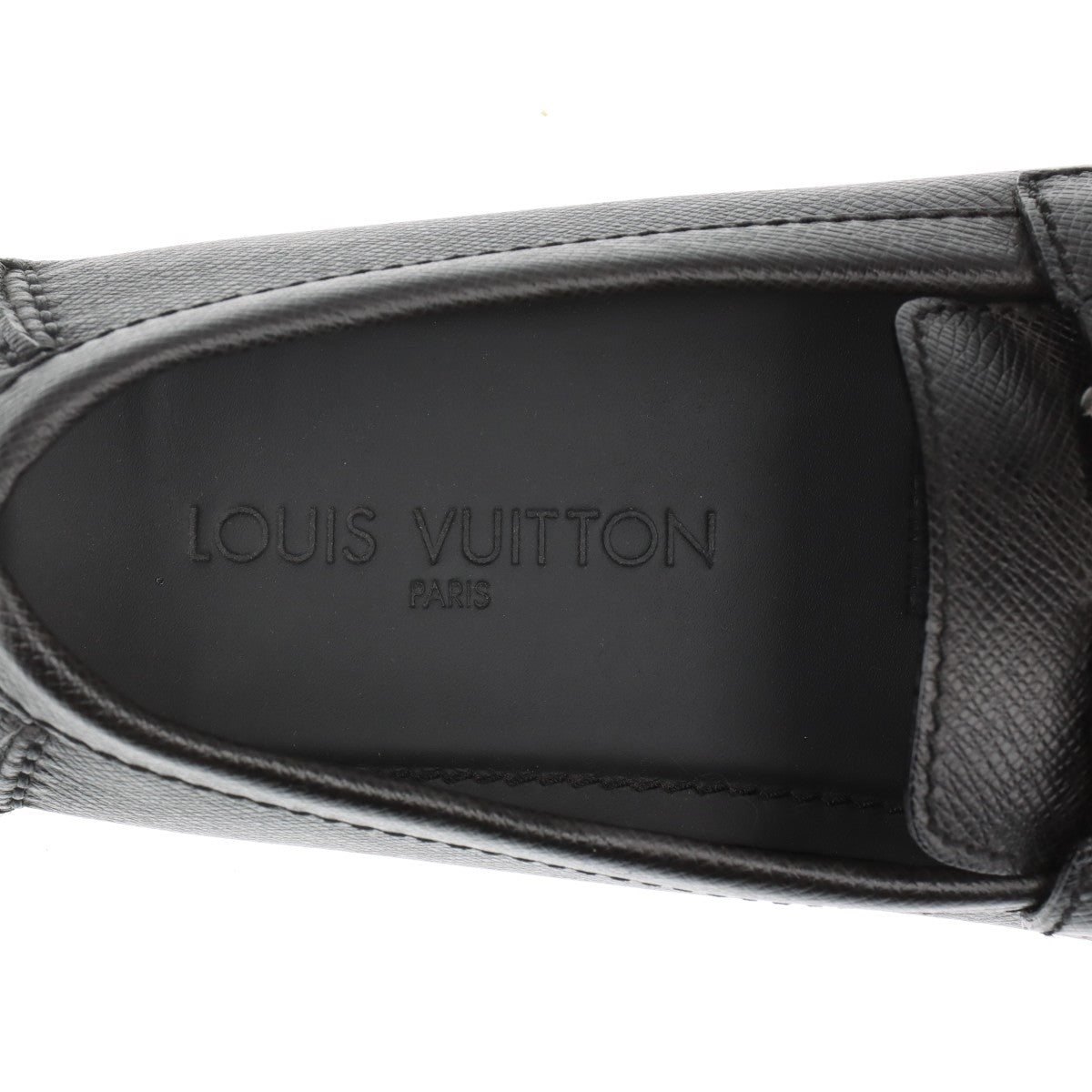 Louis Vuitton Monte Carlo Line 16 Years Leather Driving Shoes 7.5 Men Black FA0186 LV Logo