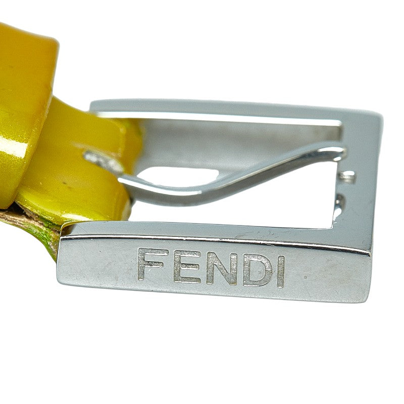Fendi FF Logo  012-4000L-024 Quartz Yellow  s Stainless Steel Emmeline  FI  Fendi