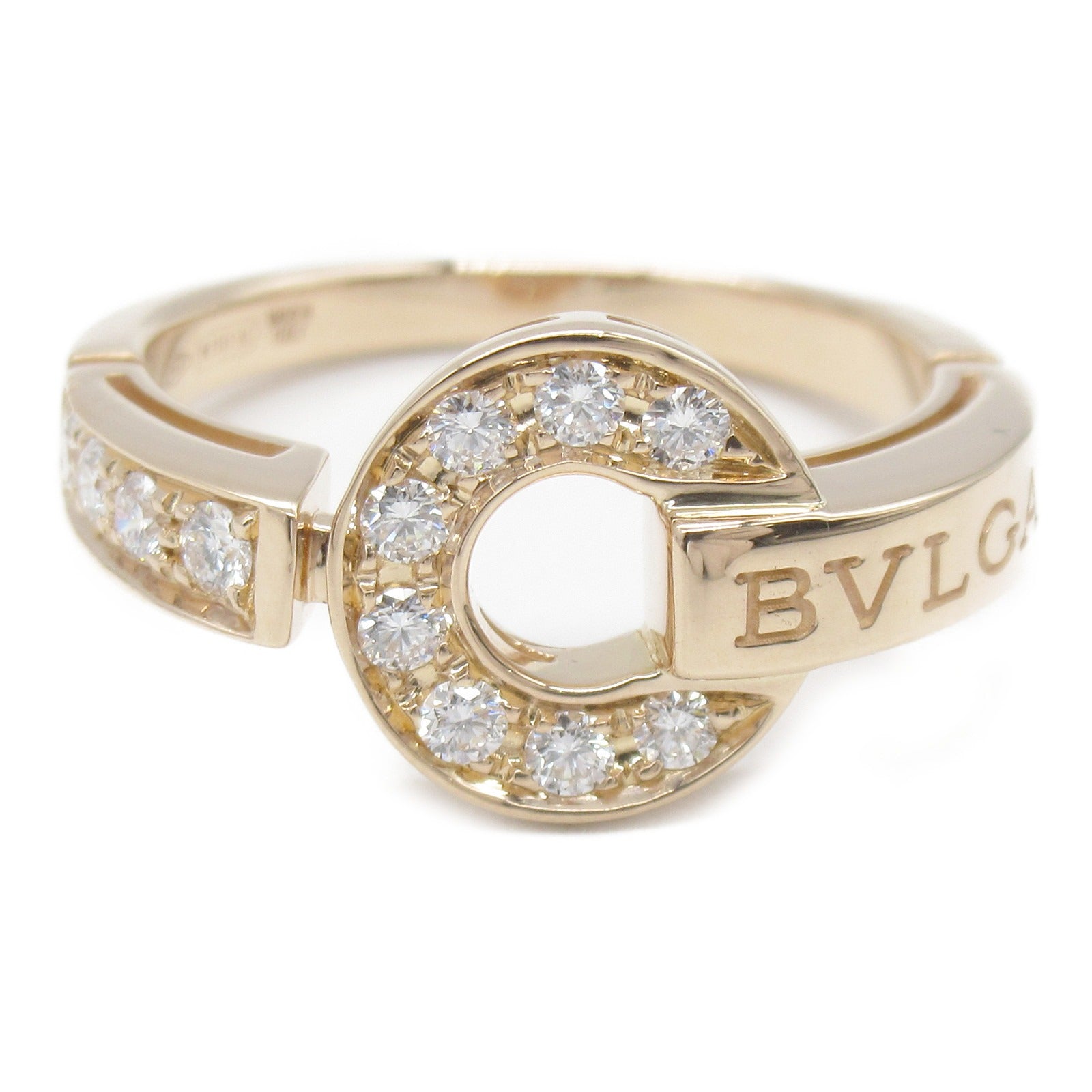 Bulgari BVLGARI n Diamond Ring Ring Ring Ring Jewelry K18PG (Pink G) Diamond  Clearance