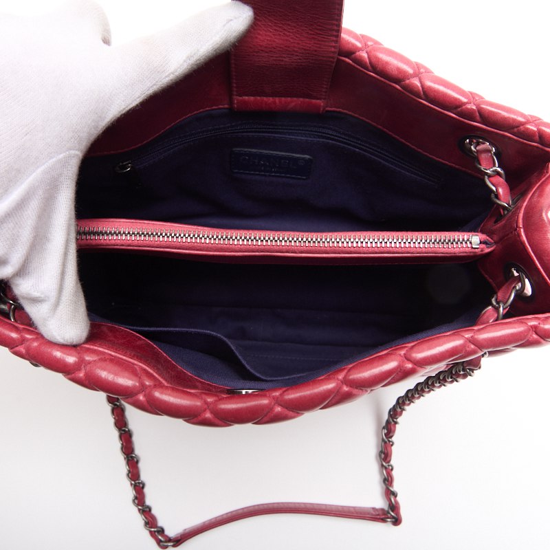 CHANEL/Chanel Matrasse Chain Shoulder  Coco Charm Sparkle Leather Red (Silver G )  Shoulder Bag Lady Shoulder Bag Hybrid 【 Ship】 Viper Mountain Bookstore Online