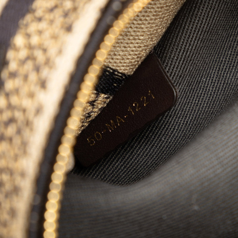 Dior Leopard 手提包 2WAY 黃色黑色帆布女士 Dior