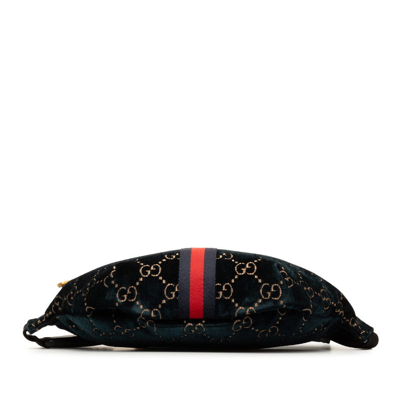 Gucci GG Belbet GG Marmont Sy Line Body Bag Waist Bag 574968 Navy Green Belbet  Gucci