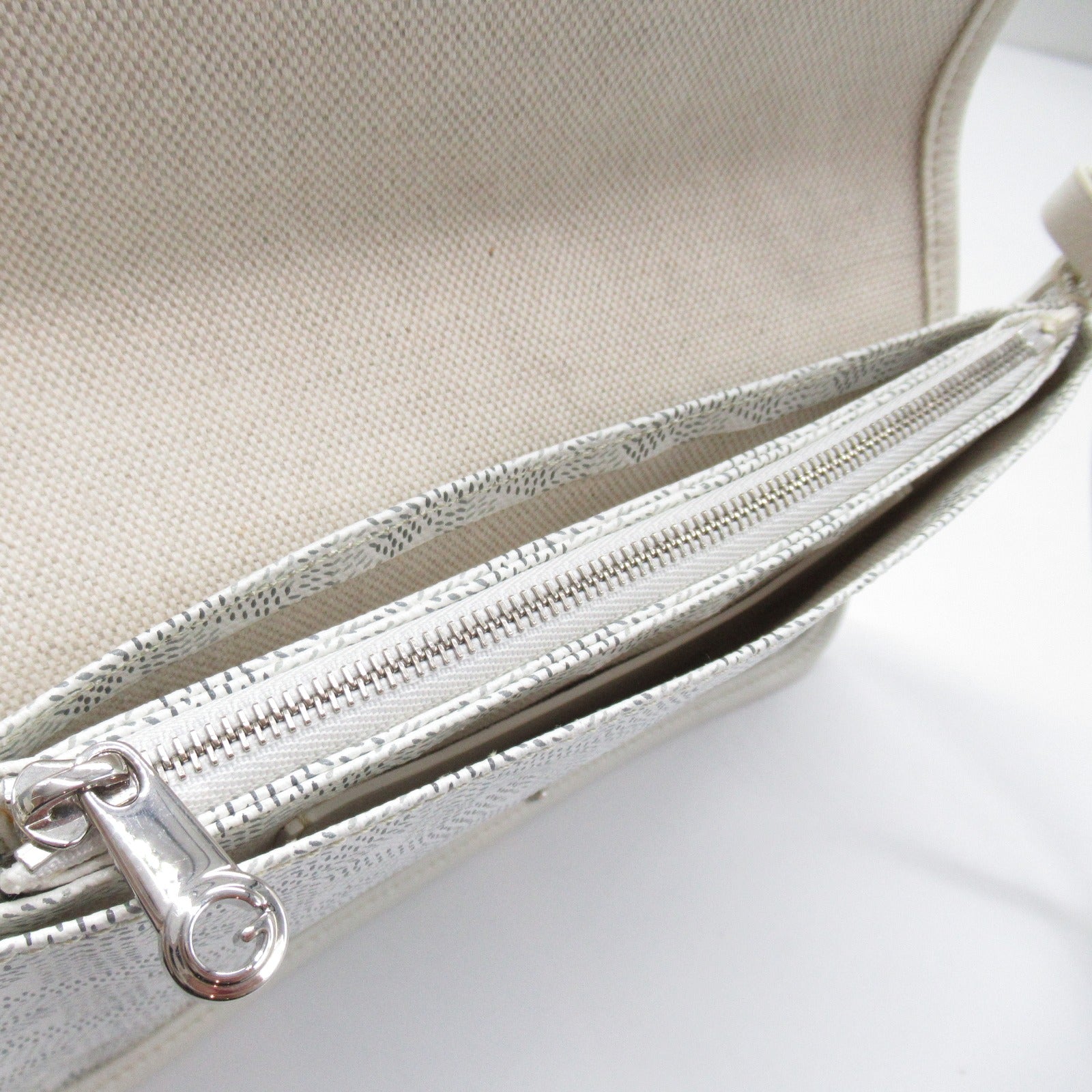 Goyar GOYARD PRIME SHOLDER BAG SHOLDER BAG BAG PVC Coated Laminated Linen  White Colour Blade