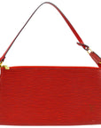 Louis Vuitton 2002 Red Epi Pochette Accessoires Pouch Handbag M52947