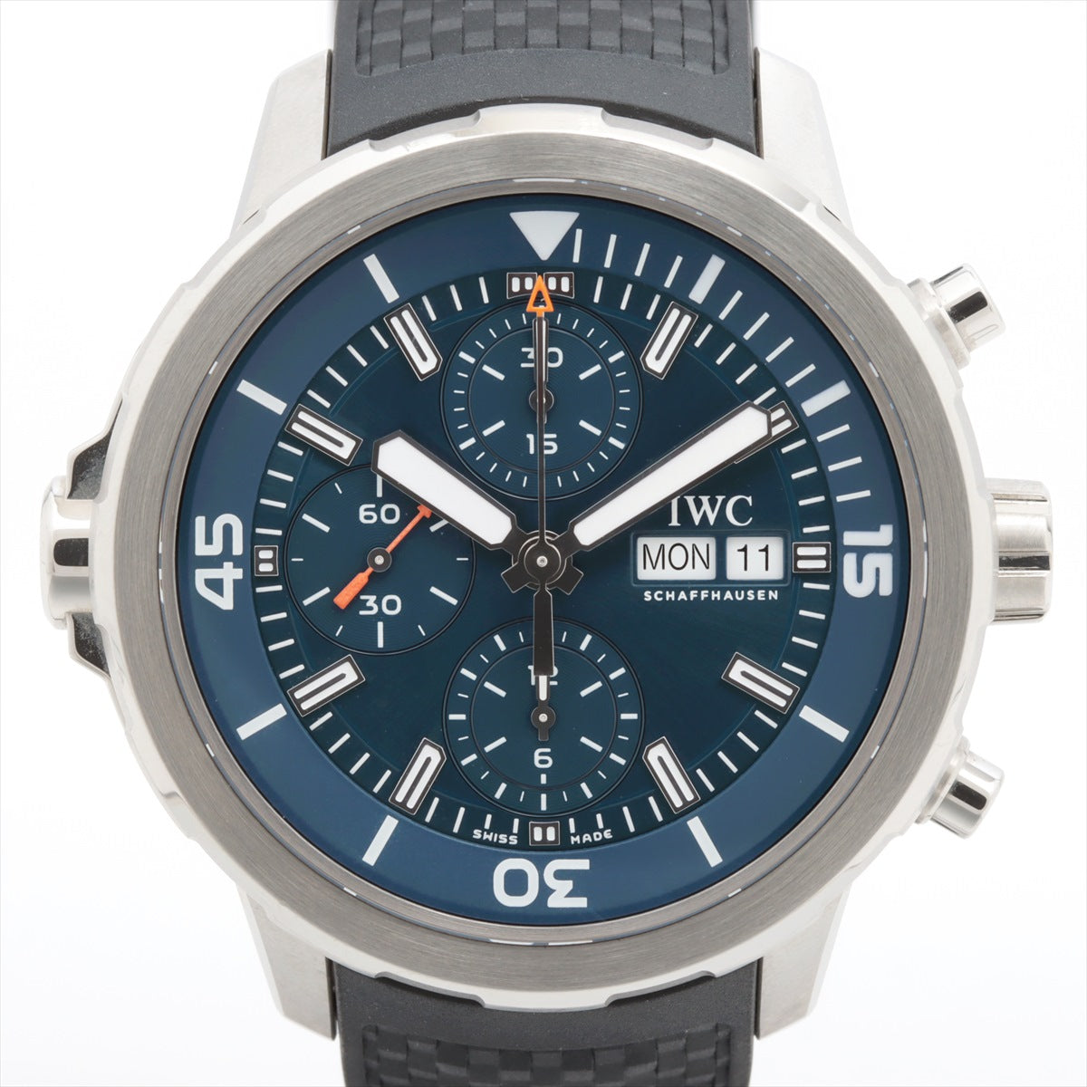 IWC AquaTimer Expedition Jack-Eve Costou IW376805 SS Laver AT Blue-Signed Disc