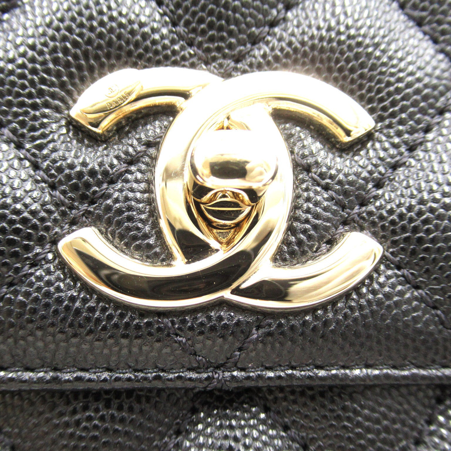 Chanel Coco Handler 2w Shoulder 2way Shoulder Bag Caviar S  Black A92991