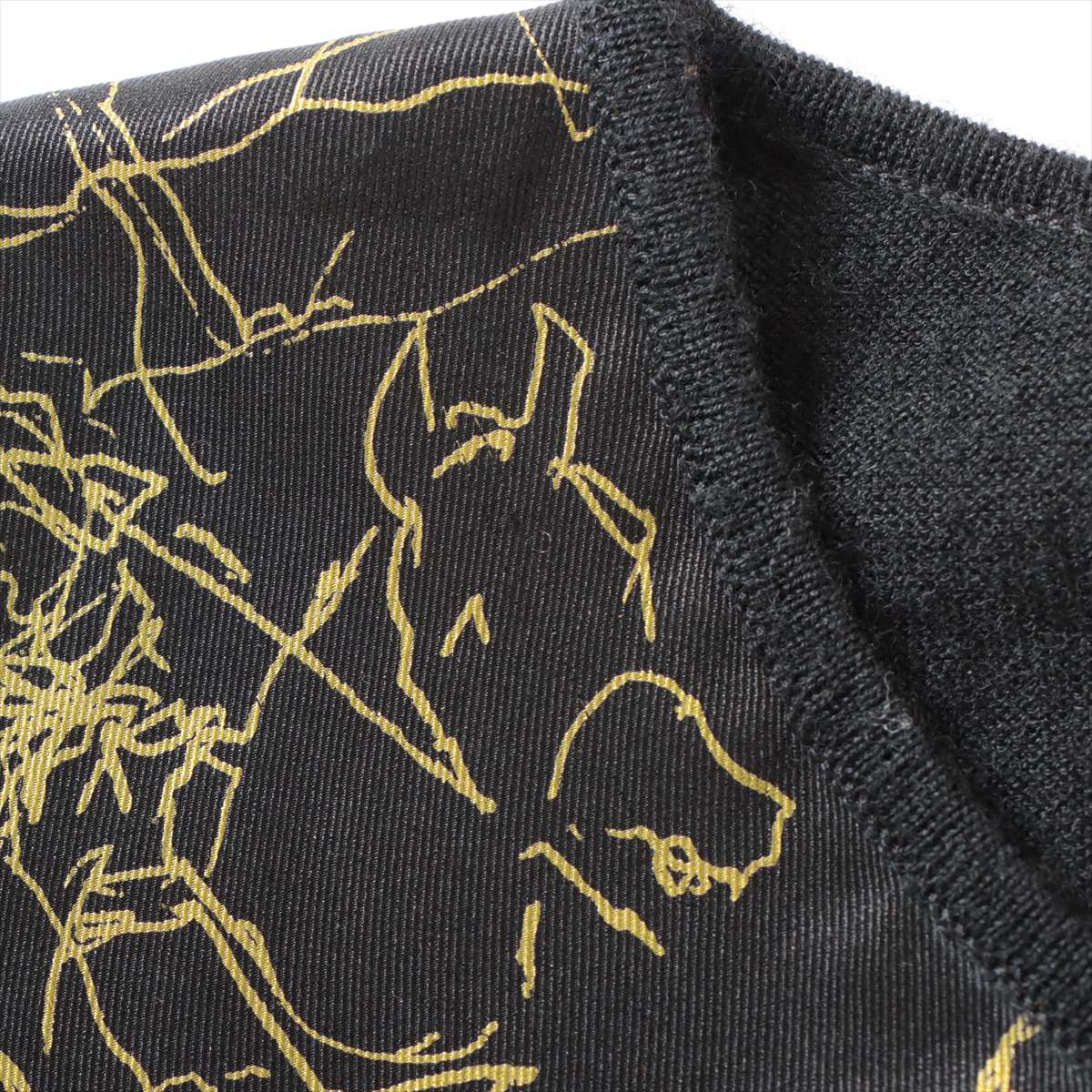 Hermes Kasimiya x Silk Nonerth Sleeve 36  Black twi56