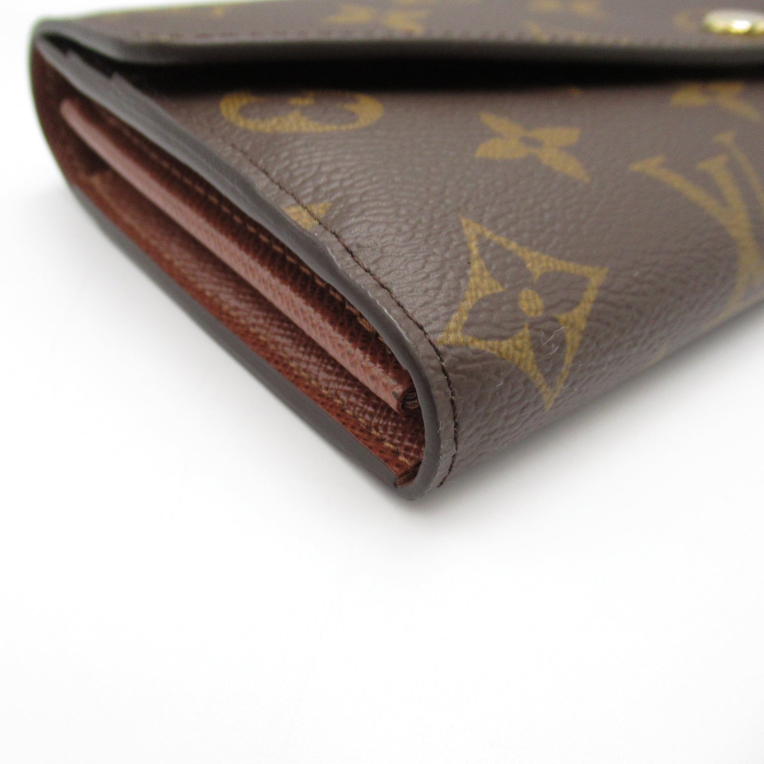 Louis Vuitton Portefolio Sarah Double Fold Wallet Wallet PVC Coated Canvas Monogram   Brown M60531