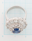 Sapphire Diamond Ring Pt900 15.5g 1.64 056 169