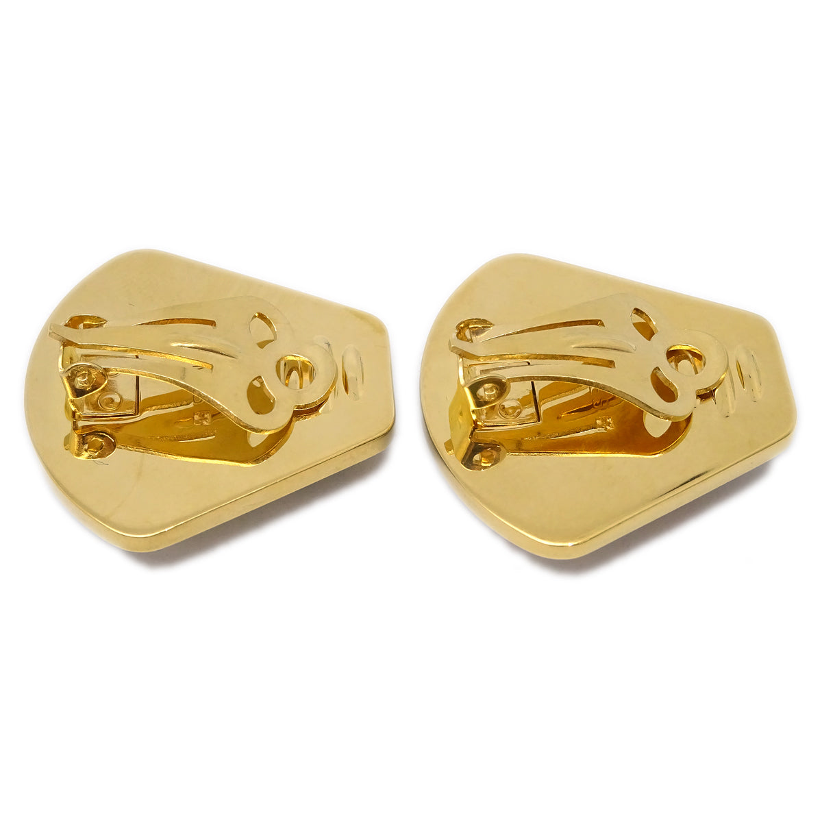 Hermes Gold Enamel Cloisonne Ware Earrings Clip-On