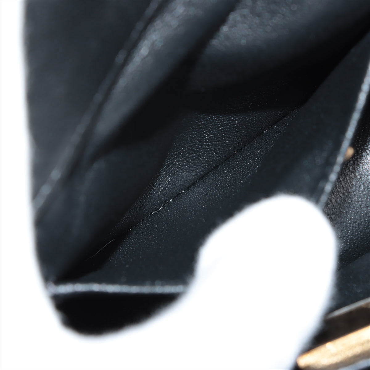Chanel Mini Matrasse  Single Flap Single Chain Bag Line Stone Black G  AS2599