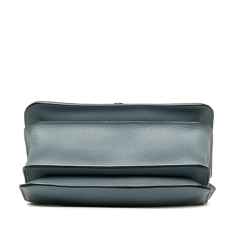 Gucci Jackie Diagonal Shoulder Bag 362971 Light Blue Leather