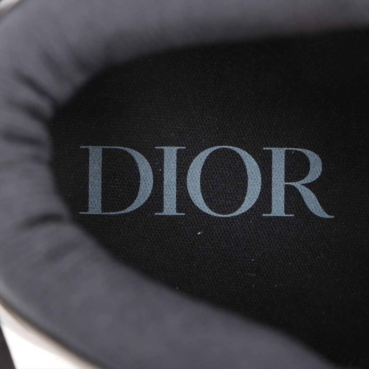 Dior Oblique Canvas x Leather High-Cut Sneaker 40 1/2 Men Black B27 E