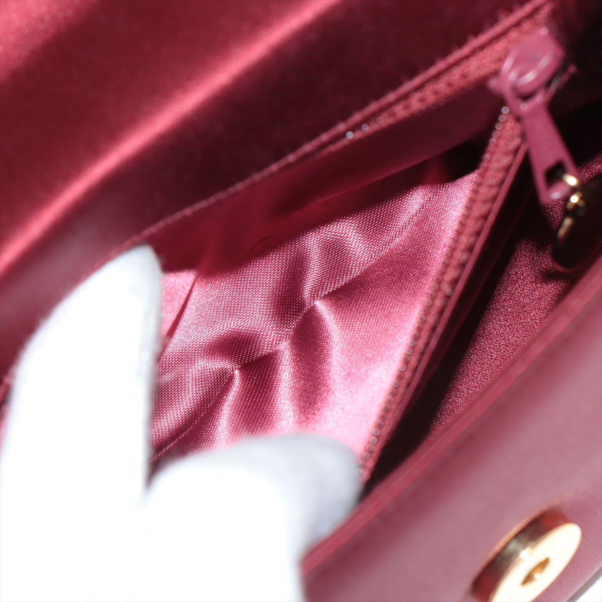 Chanel Coco Saten Shoulder Bag Bordeaux G  5th