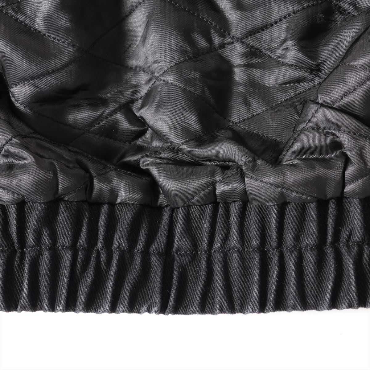 Louis Vuitton 23SS Cotton X Leather Denim Jacket 34  Black RW231A Monogram FOJA68KJ2
