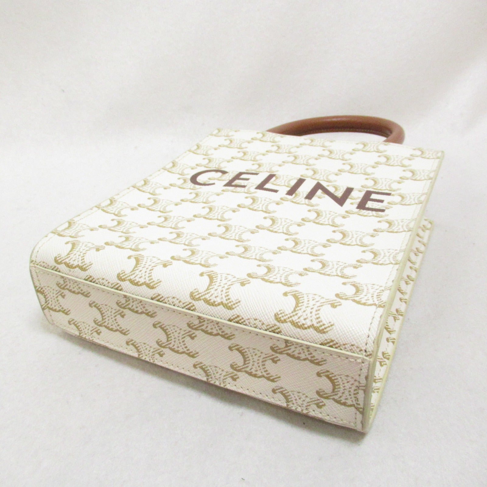 Celine CELINE Mini Vertical Cover 2w Shoulder Bag 2way Shoulder Bag PVC Coated Canvas  White  194372BZK