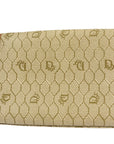 Christian Dior 1980s Honeycomb Clutch Bag Beige