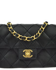 Chanel 2003-2004 Calfskin Mini Wild Stitch Straight Flap Bag