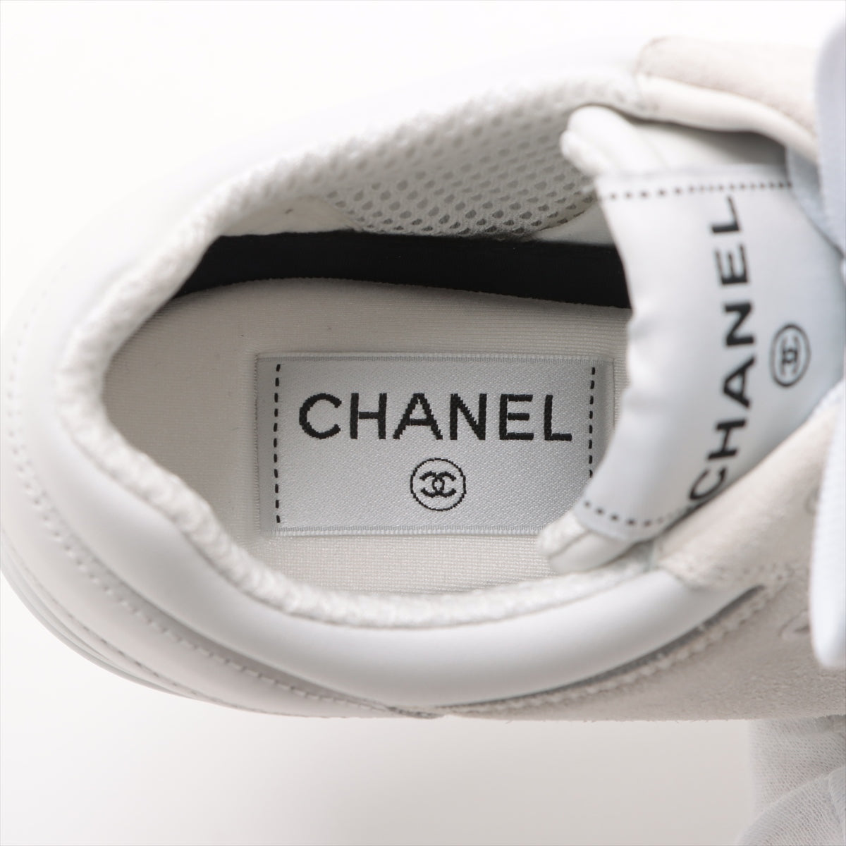 Chanel Coco 24C Leather X  Trainers 35  White G45470 Suedeer