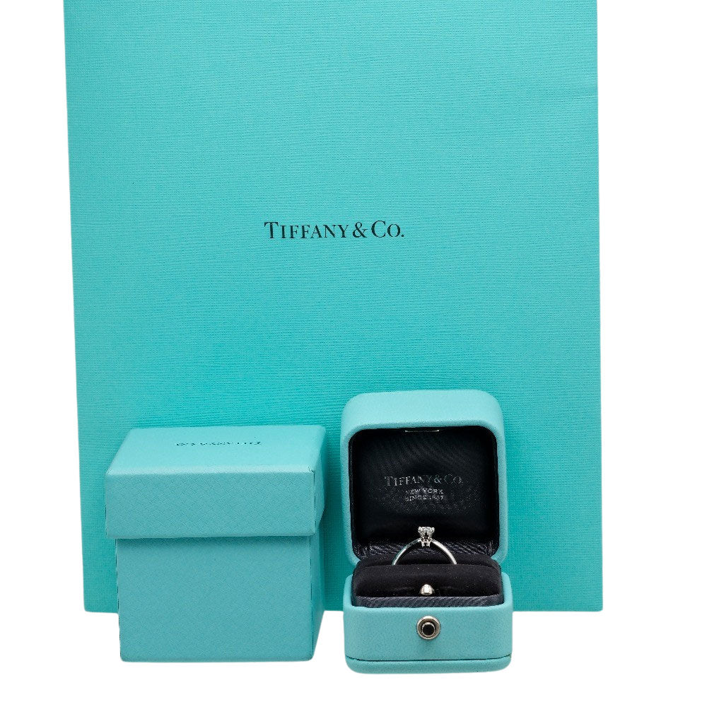 Tiffany & Co Solitaire 10 Ring Ring 0.29ct VVS2/E/3EX Pt950 Platinum Diamond  4.17g A+ Ranked Diamond