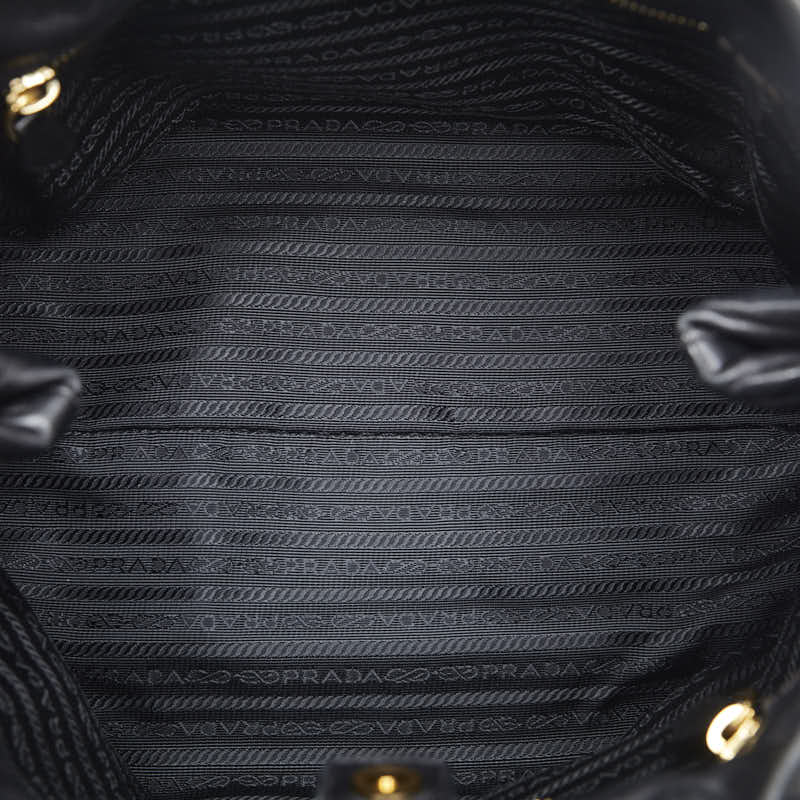 Prada Ribbon Handbag Bag BN1601 Black Leather  Prada