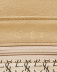 Saint Laurent Zillaf Second Bag Clutch Bag Brown Beige PVC Leather  Saint Laurent