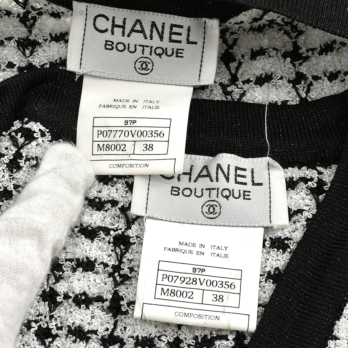 Chanel 1997 Spring tweed knitted top and cardigan 