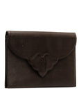 Saint Laurent Clutch Bag Brown Leather