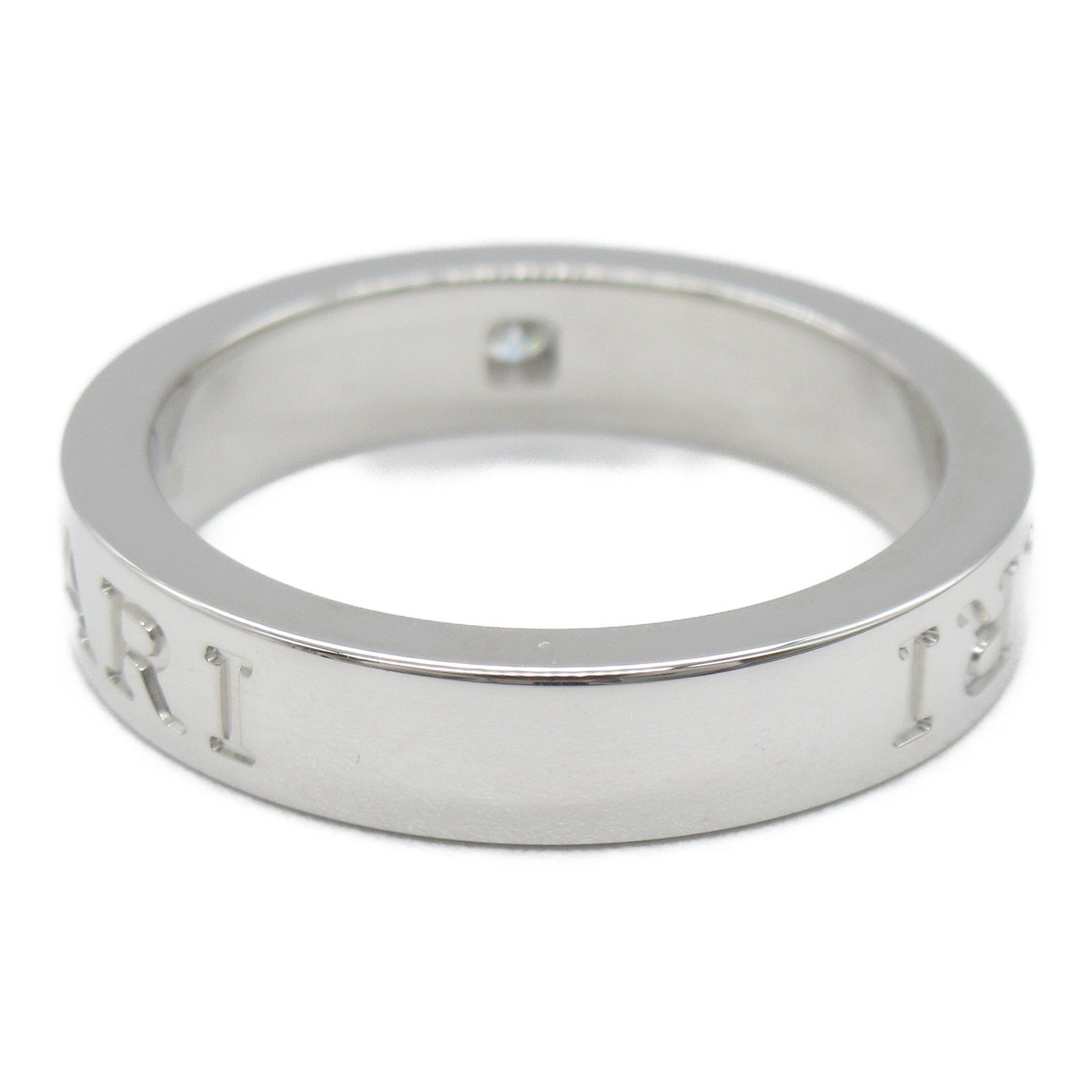 Bulgari BVLGARI Double Logo 1P Diamond B-zero1 Beezel Ring Ring Ring Ring Jewelry K18WG (White G) Diamond  Clearance