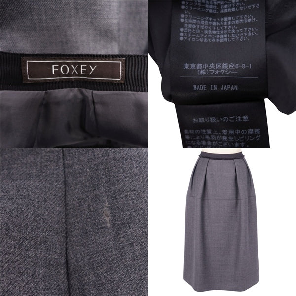 Foxy FOXEY Shirt French Bell French Bell Prize Shirt Gagarin Wool Bottoms  Japanese Made 41453 38 (S equivalent) Chakol Grey