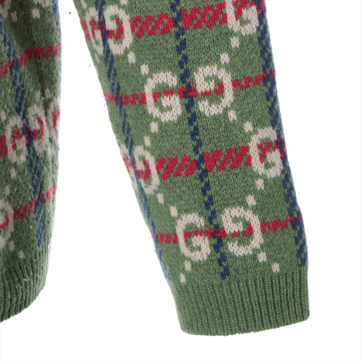 Gucci GG Pattern Wool e M  Green 713571 Stalls