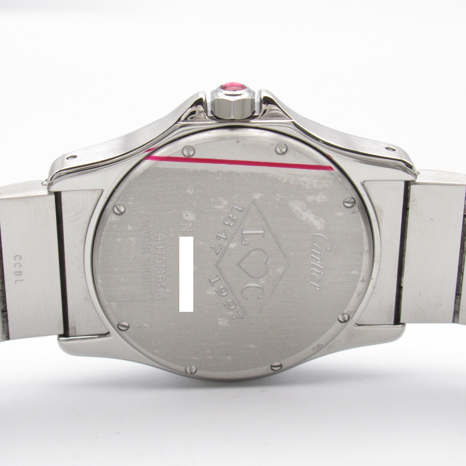 Cartier Santos GMT Watch K18 (Yellow G) Stainless Steel  Silver W2038R3