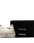 Chanel Matrases Coco  Chain Shoulder Bag White Leather  Chanel
