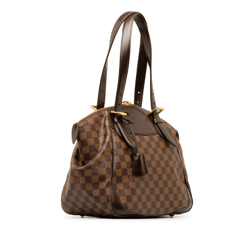 Louis Vuitton Verona MM Shoulder Bag N41118 Brown PVC Leather  Louis Vuitton