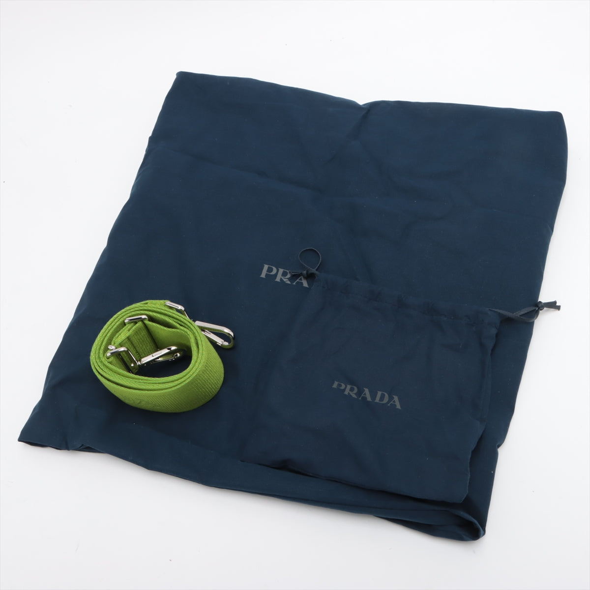 Prada Linen Handbag Green 2VG081