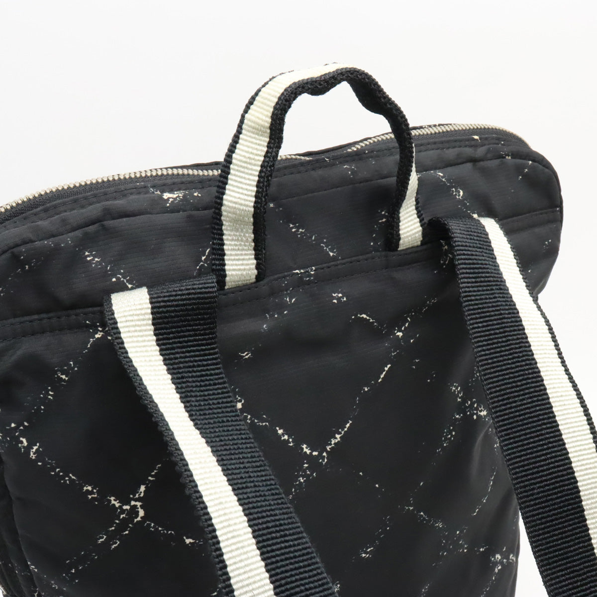 Chanel  Travel Line Rucksack Backpack  Nylon  Black Black Blumin