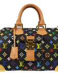 Louis Vuitton Black Monogram Multicolor Speedy 30 Handbag M92642