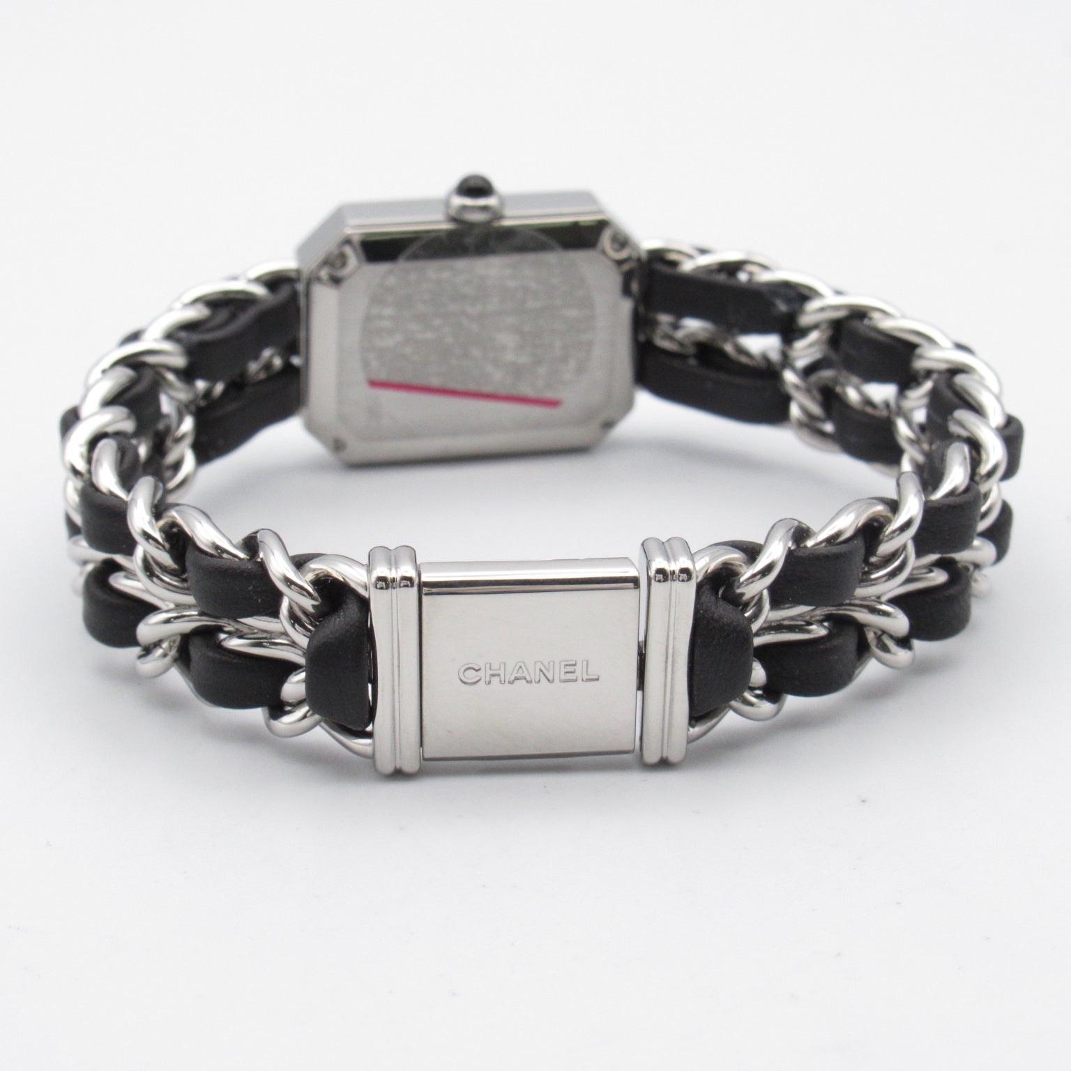 CHANEL PREMIER L Watch Stainless Steel Leather Belt  Black H0451