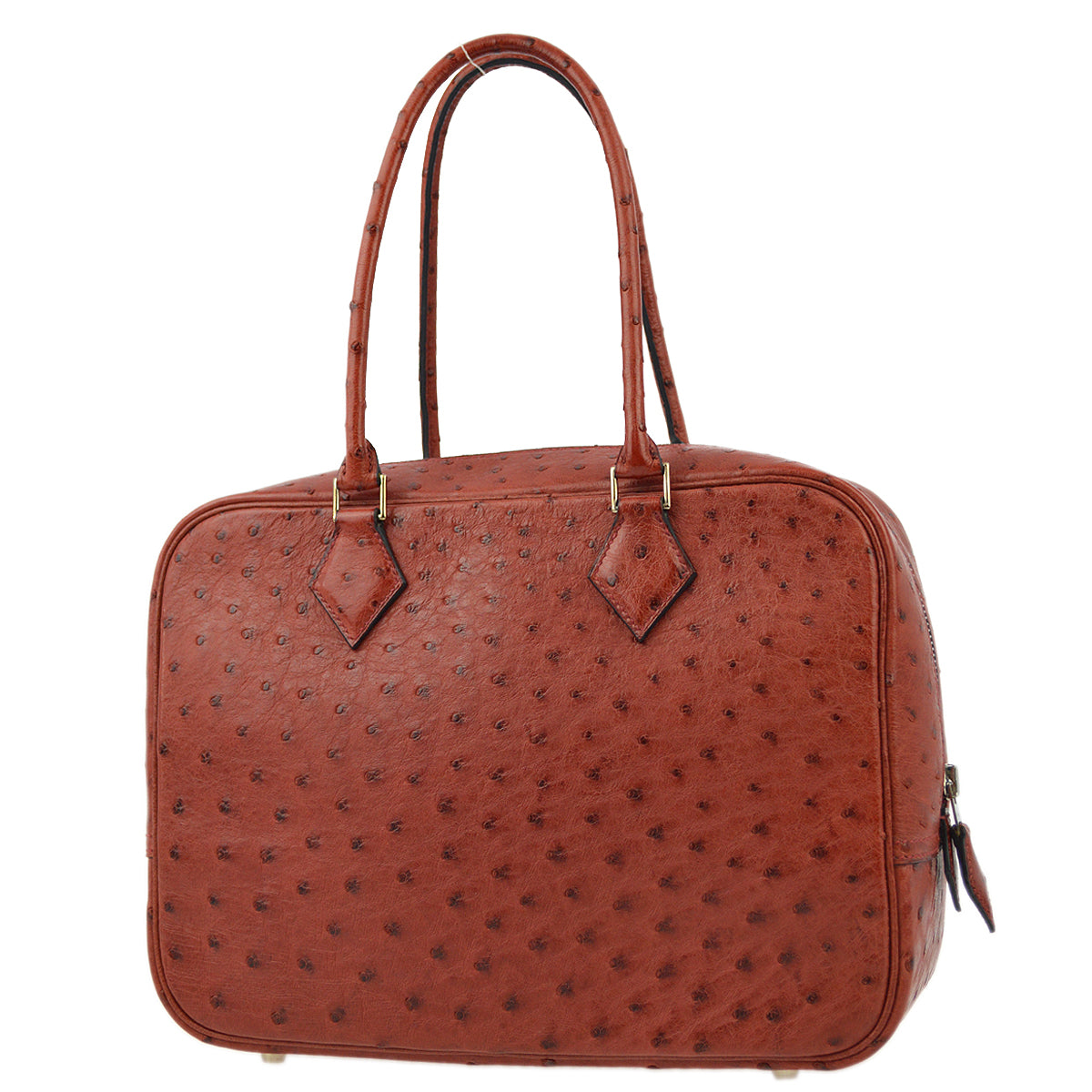 Hermes * Brown Ostrich Plume 28 Handbag
