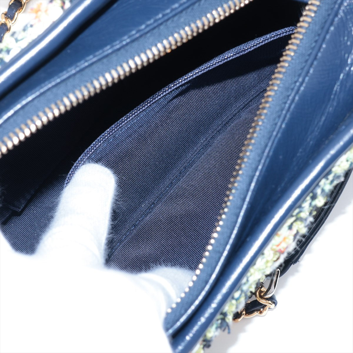 Chanel Gabriel Du Chanel Tweed x Leather Chain Shoulder Bag Multicolor G x Silver Gold  29th