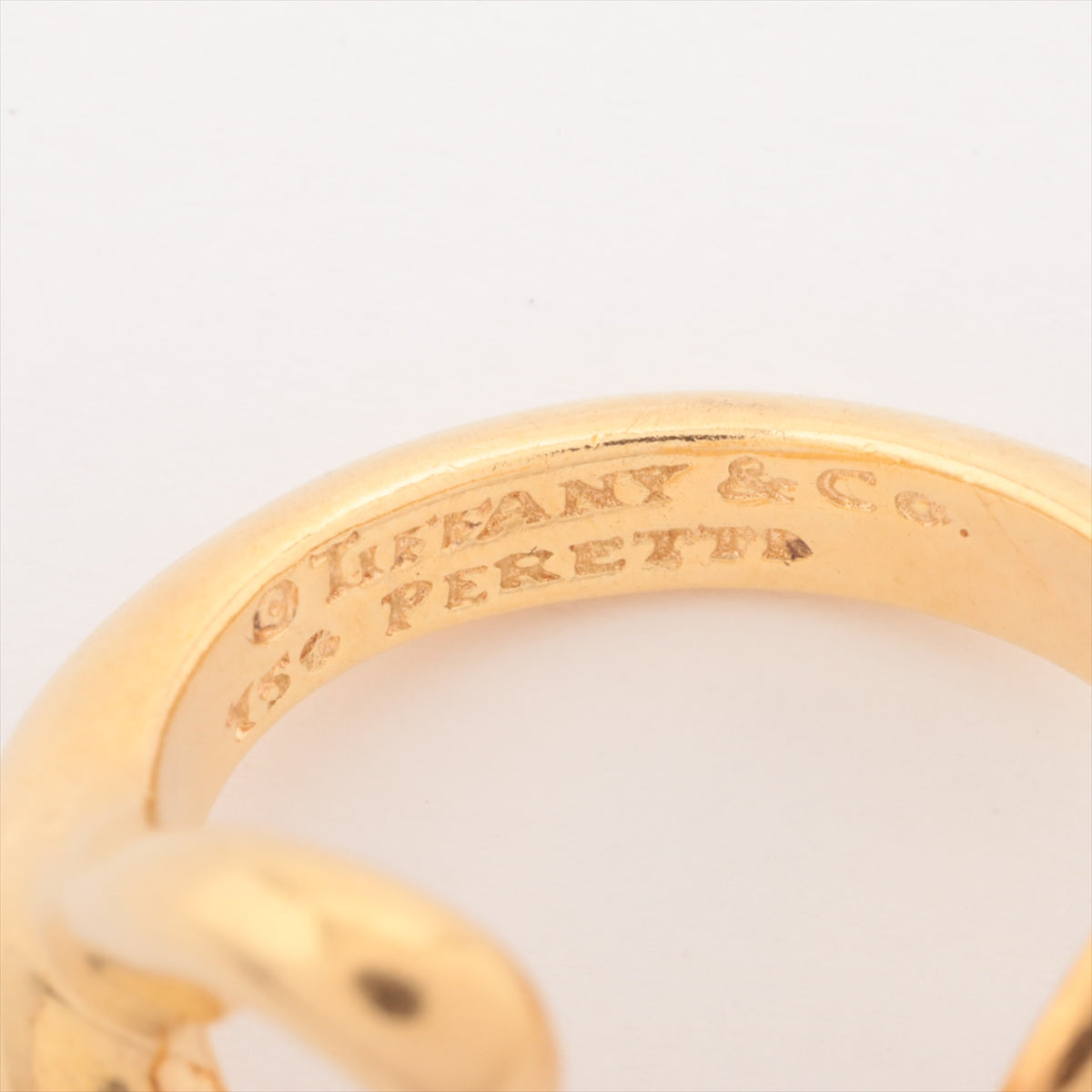 Tiffany Open Heart Ring 750 (YG) 9.8g