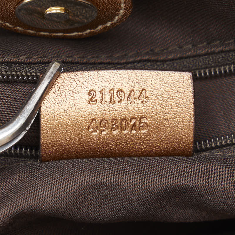 Gucci GG canvas Suki handbags toast bags 211944 Beige Bronze canvas leather ladies Gucci