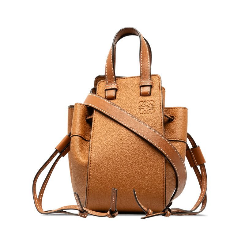 Loewe Hammock Mini Dressing Bag Handbag Shoulder Bag 2WAY Brown  Leather  LOEWE