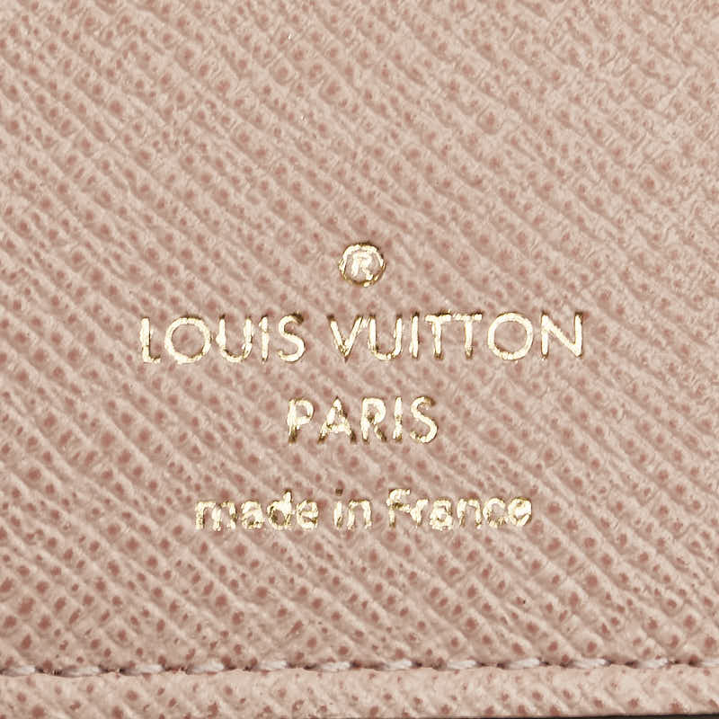 Louis Vuitton Monogram Portefolio Victoria Three Fold Wallet M62360 Rose Valerie Brown Pink PVC  Louis Vuitton
