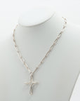 Tiffany's Open Cross Necklace 925 23.1g Silver