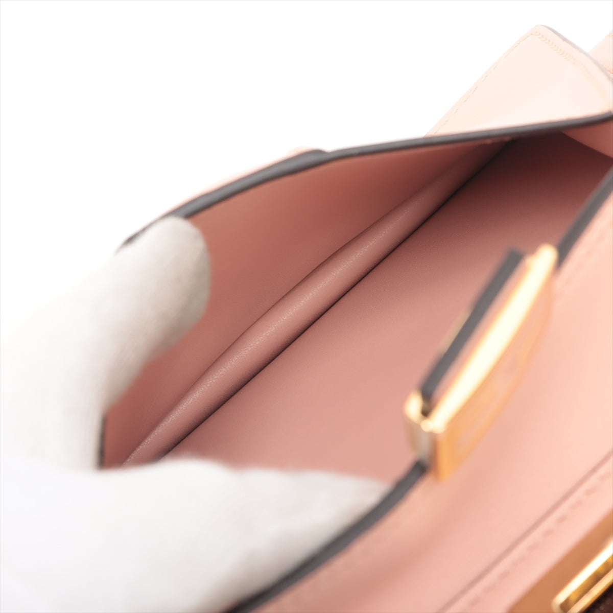 Fendi Mini Peekaboo Leather 2WAY Handbag Pink 8BN244