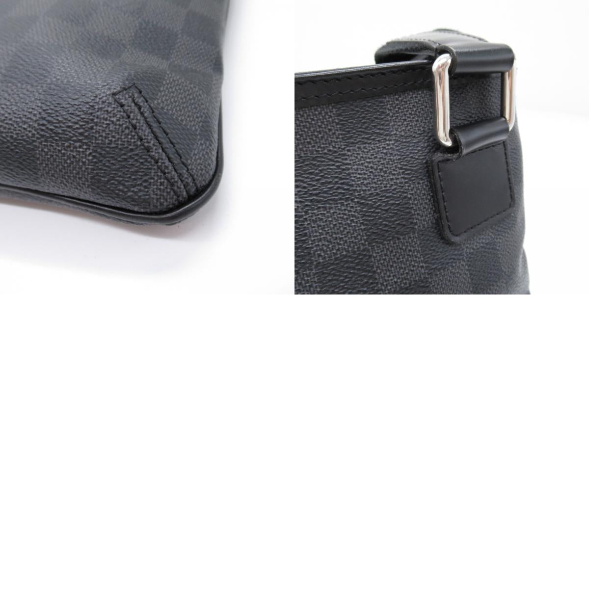 Louis Vuitton Thomas Messenger Bag Messenger Bag PVC Coated Canvas Damier Graphite Mens Black N58028