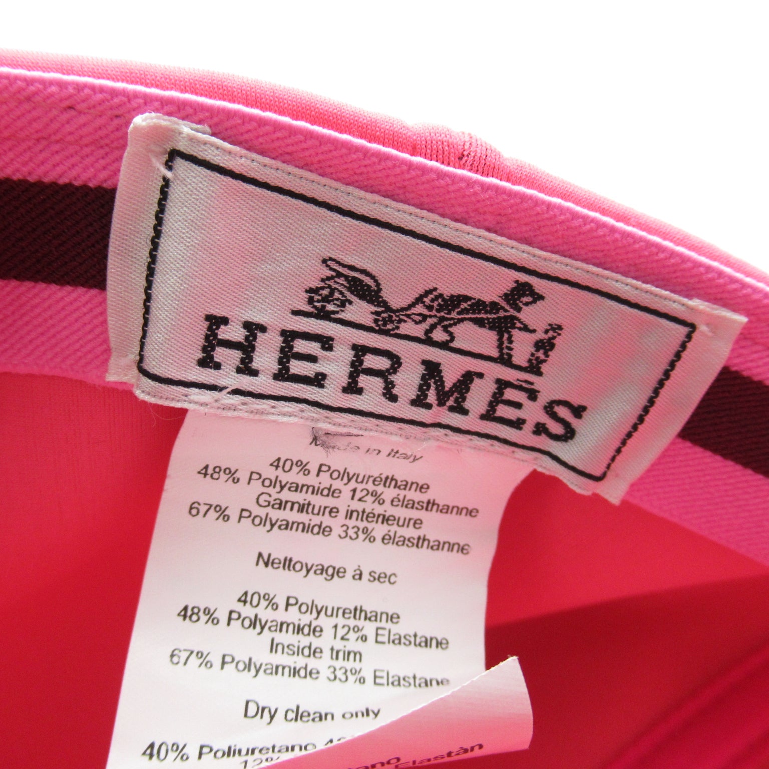 Hermes Hermes Neo-Van Atlantic Cap Hats Polyurethane  Pink Clothes